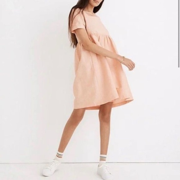 𝅺madewell Plus Linen Blend Allie Mini Dress XS - Picture 1 of 6